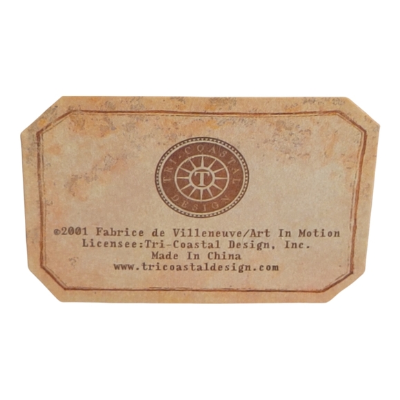 NWT Vintage Steamer Trunk Wine Rack, Fiberboard, Holds 4 Bottles - Picture 4 of 4